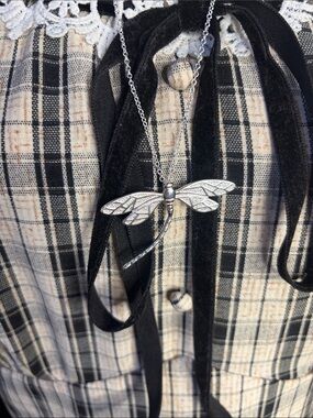 925 Sterling Silver Dragonfly Necklace Cottagecore Princesscore Romantic